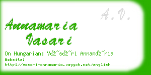 annamaria vasari business card